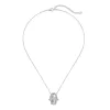Sterling Silver Iced Hamsa Hand Necklace sold by Luxe Emporium