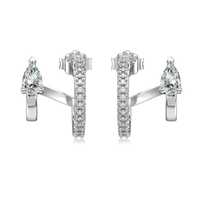 Sterling Silver Double Illusion Hoops sold by Luxe Emporium