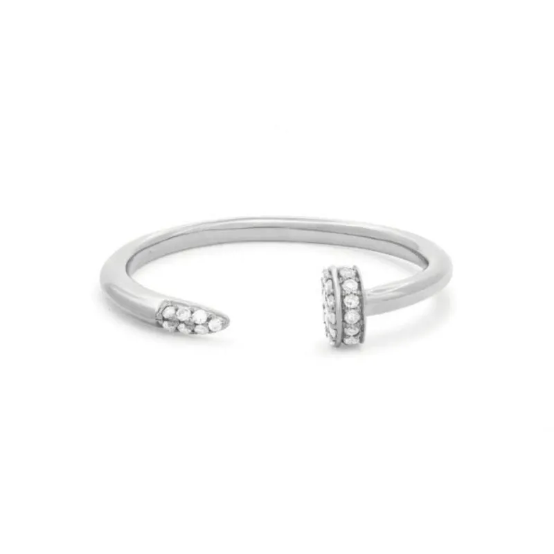 Sterling Silver Adjustable Nail Ring sold by Luxe Emporium
