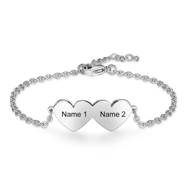 2-5 Name Heart Personalised Bracelet sold by Luxe Emporium