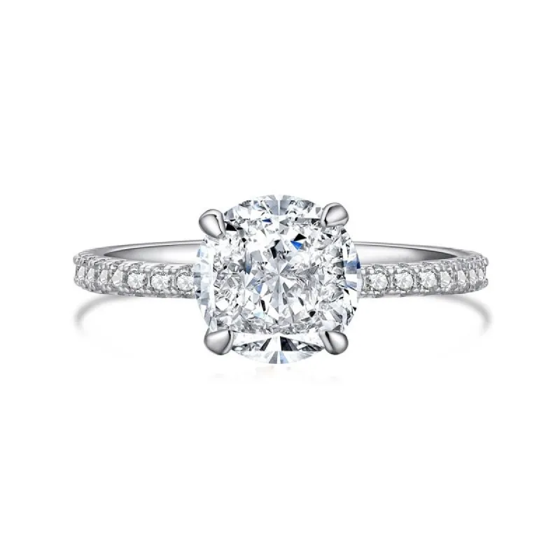 Sterling Silver Round Brilliant Cut Ring sold by Luxe Emporium
