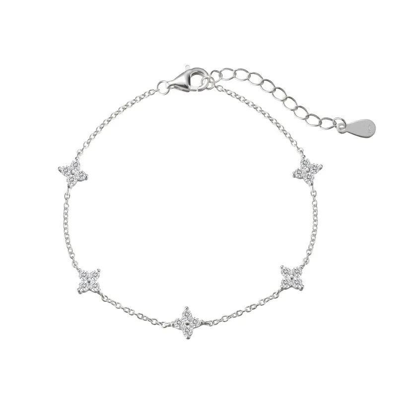 Sterling Silver Iced Maia Bracelet sold by Luxe Emporium