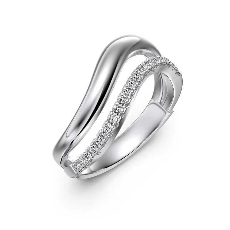 Sterling Silver Wave Ring sold by Luxe Emporium product image thumbnail 3
