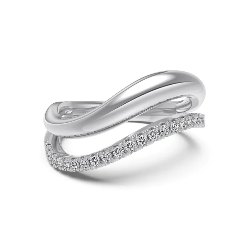 Sterling Silver Wave Ring sold by Luxe Emporium