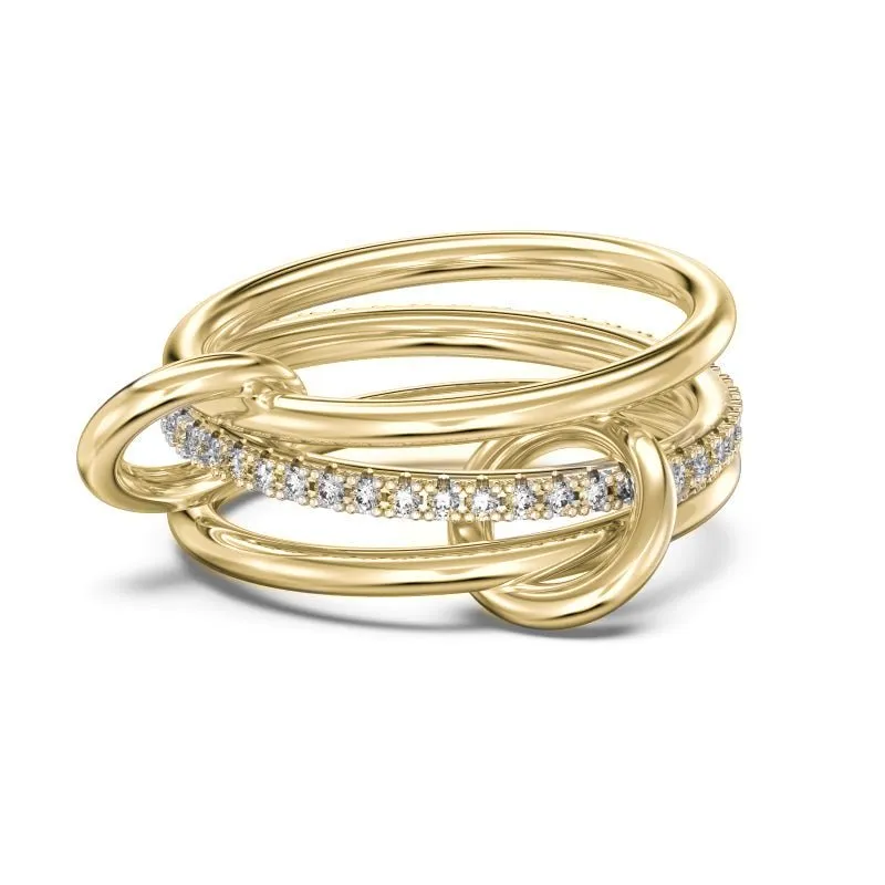 Gold Triple Band Ring sold by Luxe Emporium