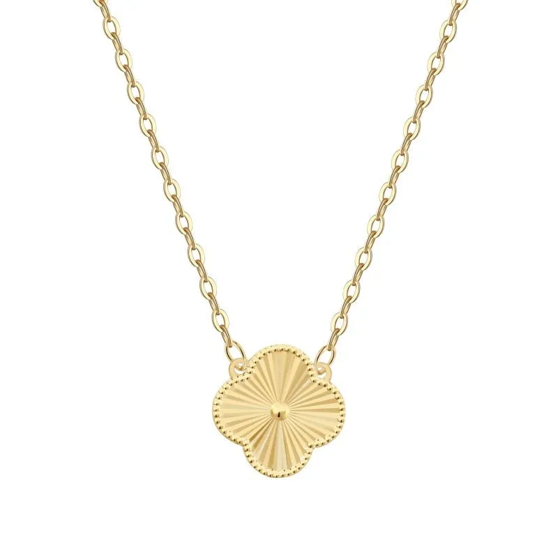 Gold Alia Clover Necklace sold by Luxe Emporium