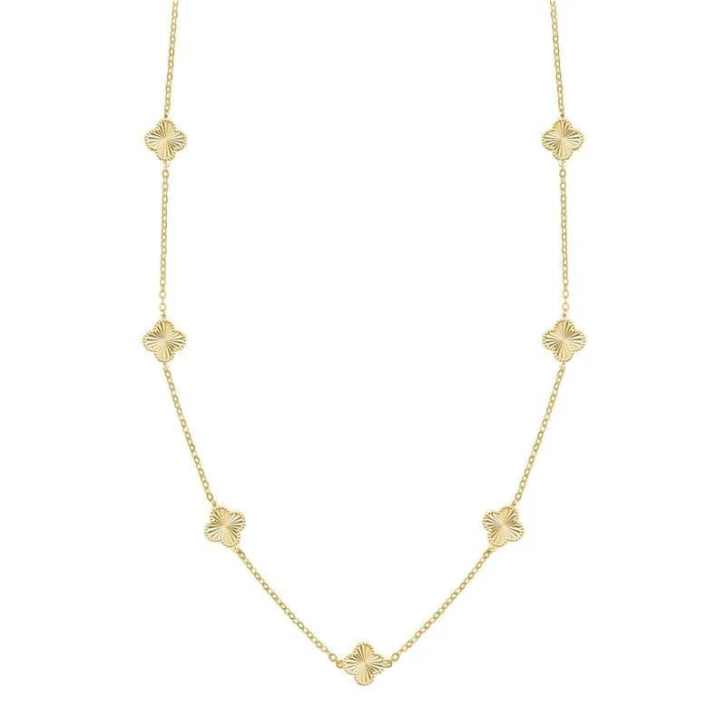 Gold Kiala Clover Necklace sold by Luxe Emporium