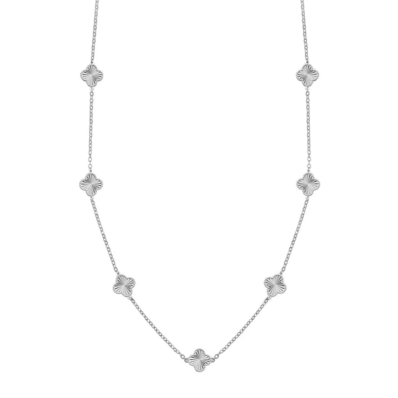 Sterling Silver Kiala Clover Necklace sold by Luxe Emporium