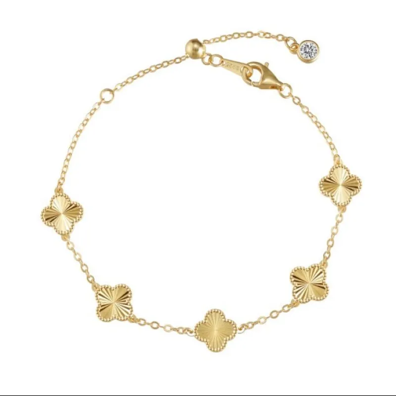 Gold Kiala Clover Bracelet sold by Luxe Emporium