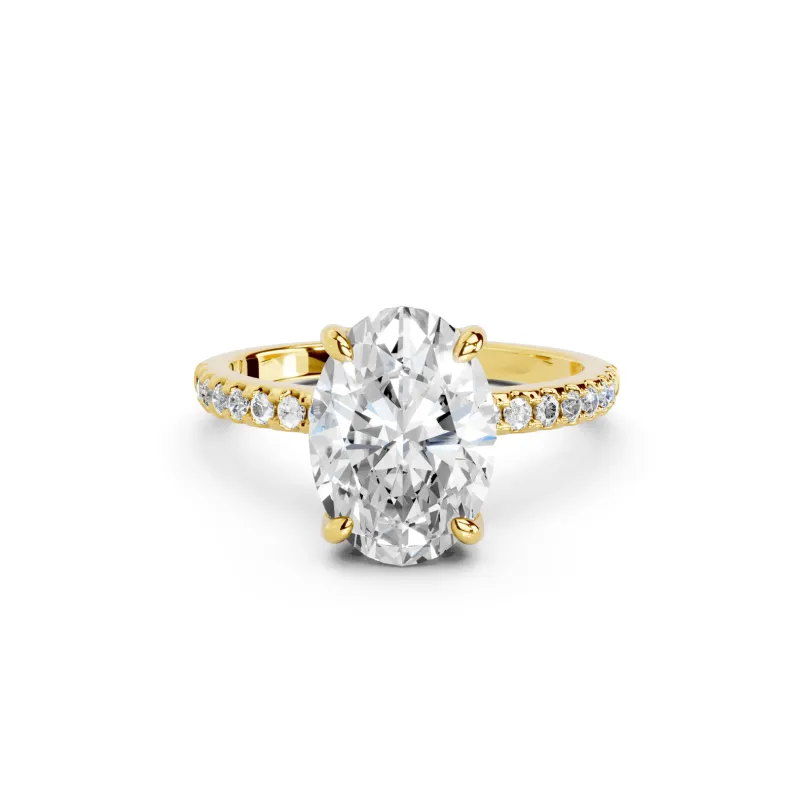Gold Mini Solitaire Ring sold by Luxe Emporium