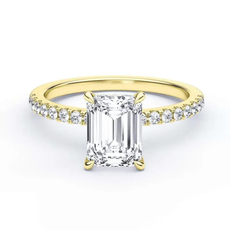 Gold Classic Emerald Cut Ring sold by Luxe Emporium