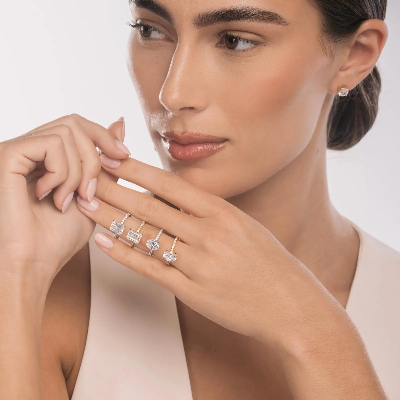 Gold Classic Emerald Cut Ring sold by Luxe Emporium product image thumbnail 5