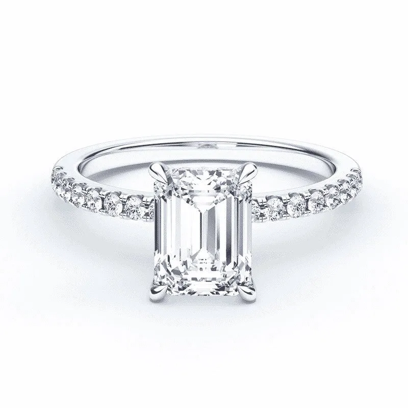 Sterling Silver Classic Emerald Cut Ring sold by Luxe Emporium