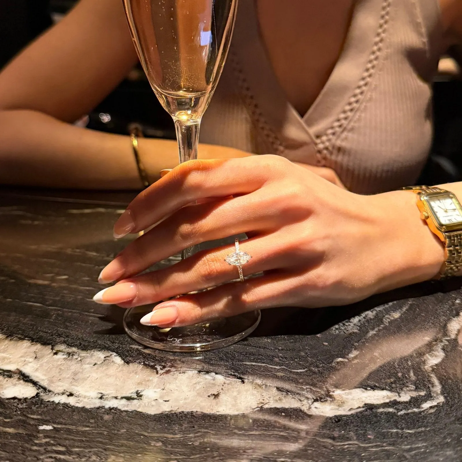 Gold Marquise Ring sold by Luxe Emporium product image thumbnail 4