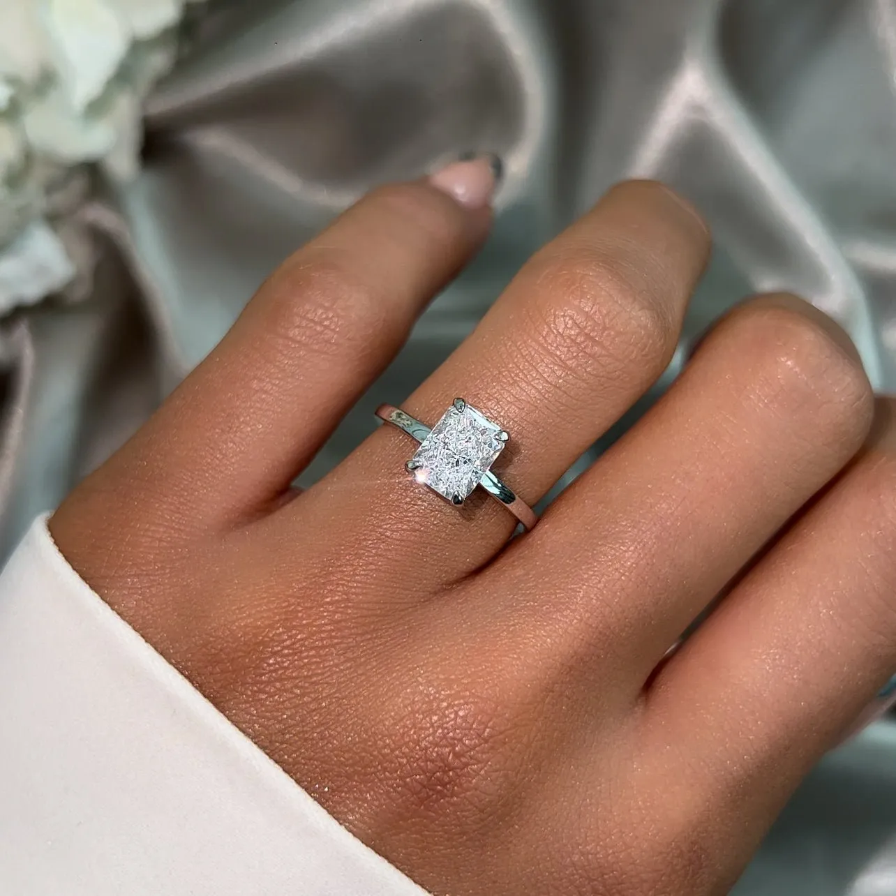 Sterling Silver Plain Band Mini Jasmine Ring sold by Luxe Emporium product image thumbnail 2