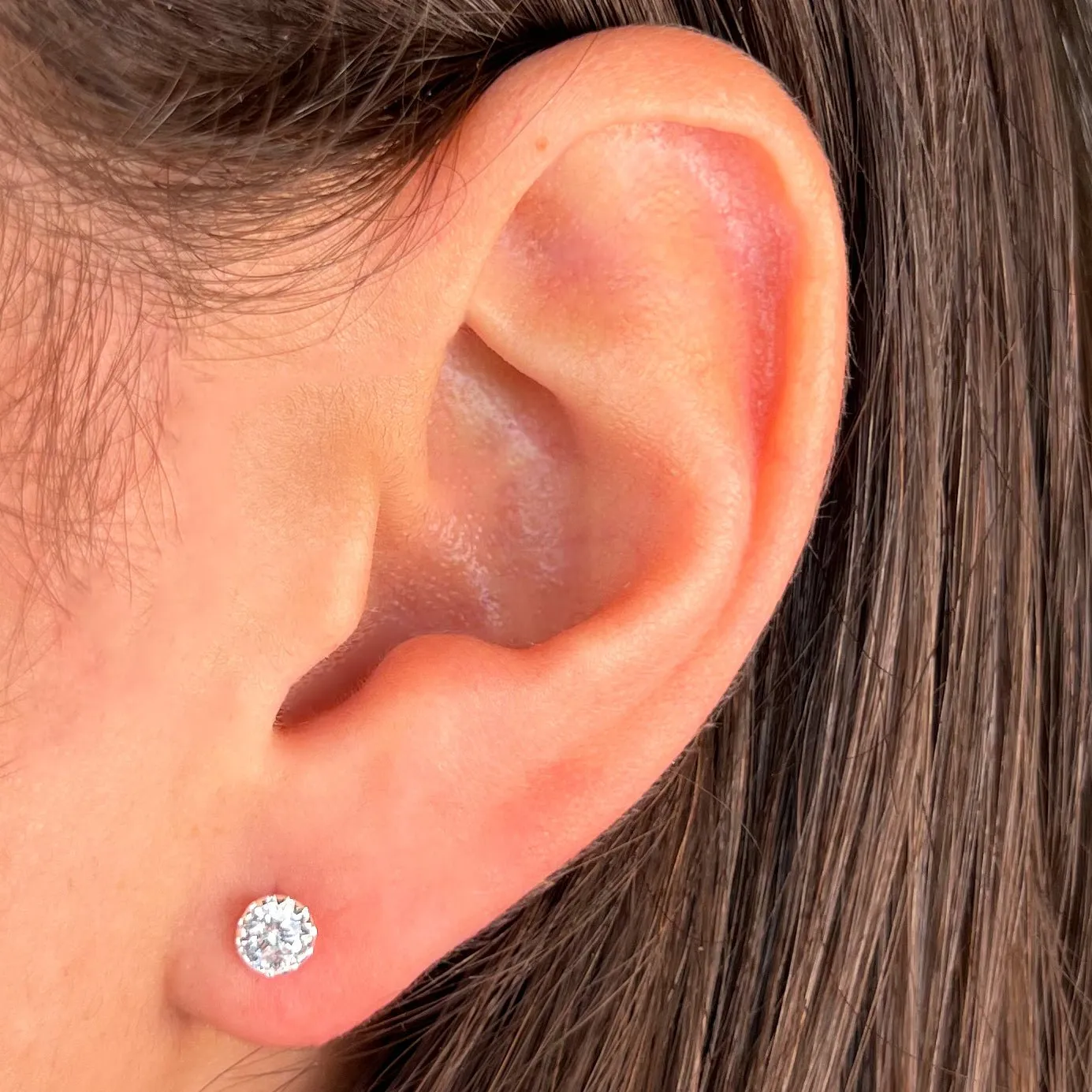 Sterling Silver Allure Stud Earrings sold by Luxe Emporium product image thumbnail 2