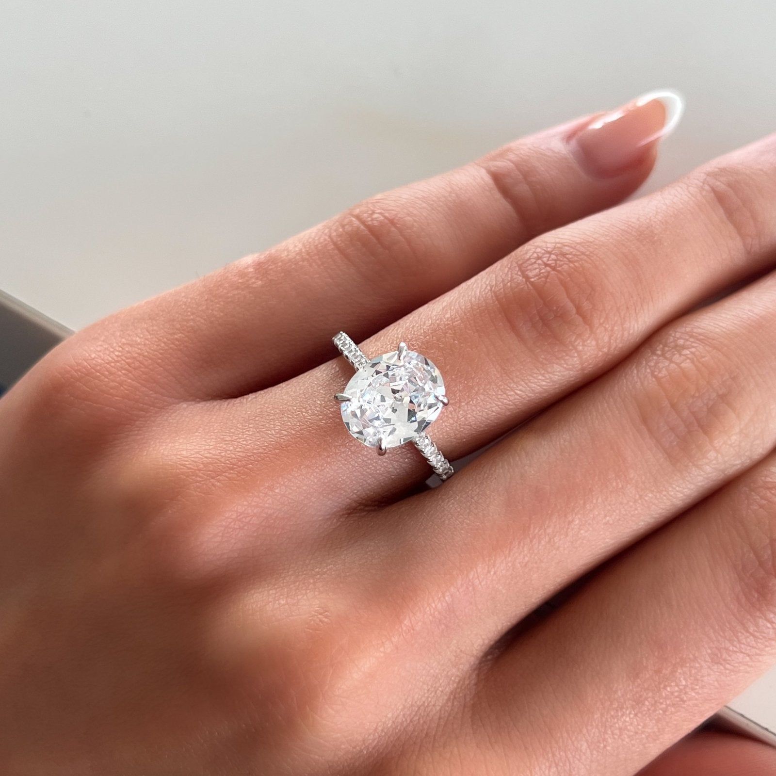 Sterling Silver Mini Solitaire Ring sold by Luxe Emporium product image thumbnail 4