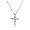 Sterling Silver Mini Cross Pendant Necklace sold by Luxe Emporium