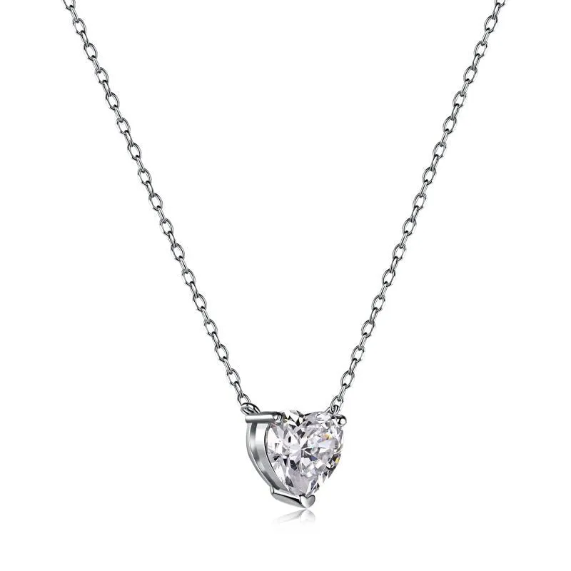 Sterling Silver Mini Heart Necklace sold by Luxe Emporium