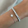 Sterling Silver Fine Halo Bracelet sold by Luxe Emporium