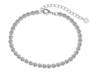 Sterling Silver 3MM Tennis Bracelet sold by Luxe Emporium