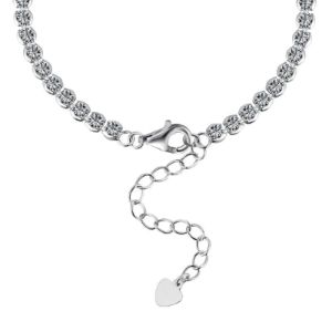 Sterling Silver 3MM Tennis Bracelet sold by Luxe Emporium