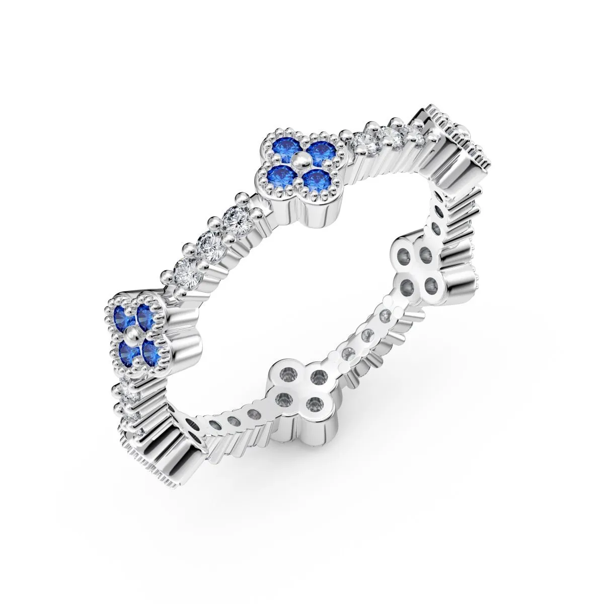 Sterling Silver Sapphire Maeve Ring sold by Luxe Emporium product image thumbnail 3