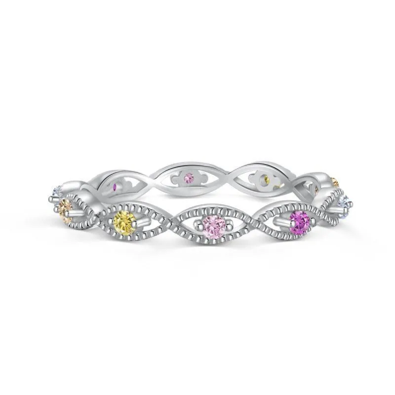 Sterling Silver Multi Klarissa Ring sold by Luxe Emporium