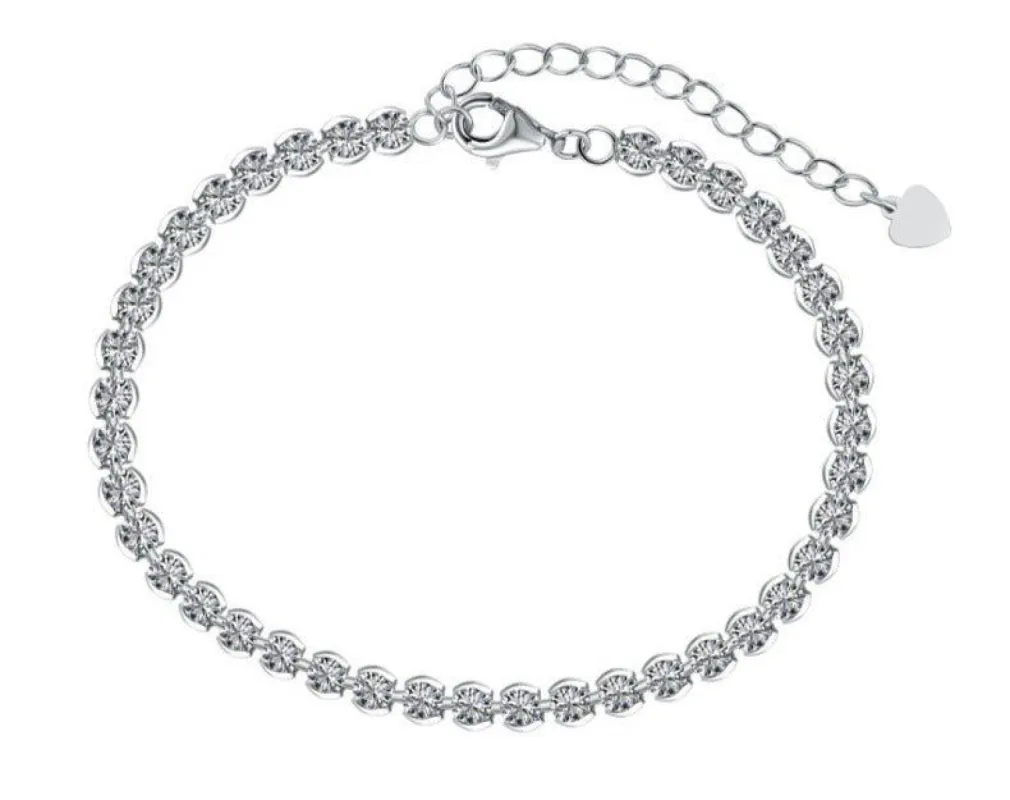Sterling Silver 3MM Tennis Bracelet sold by Luxe Emporium