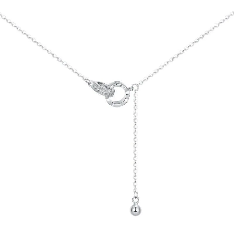 Sterling Silver Entwined Necklace sold by Luxe Emporium