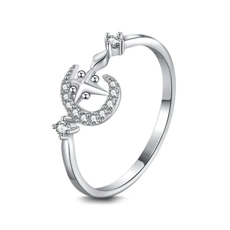 Sterling Silver Celestial Ring sold by Luxe Emporium