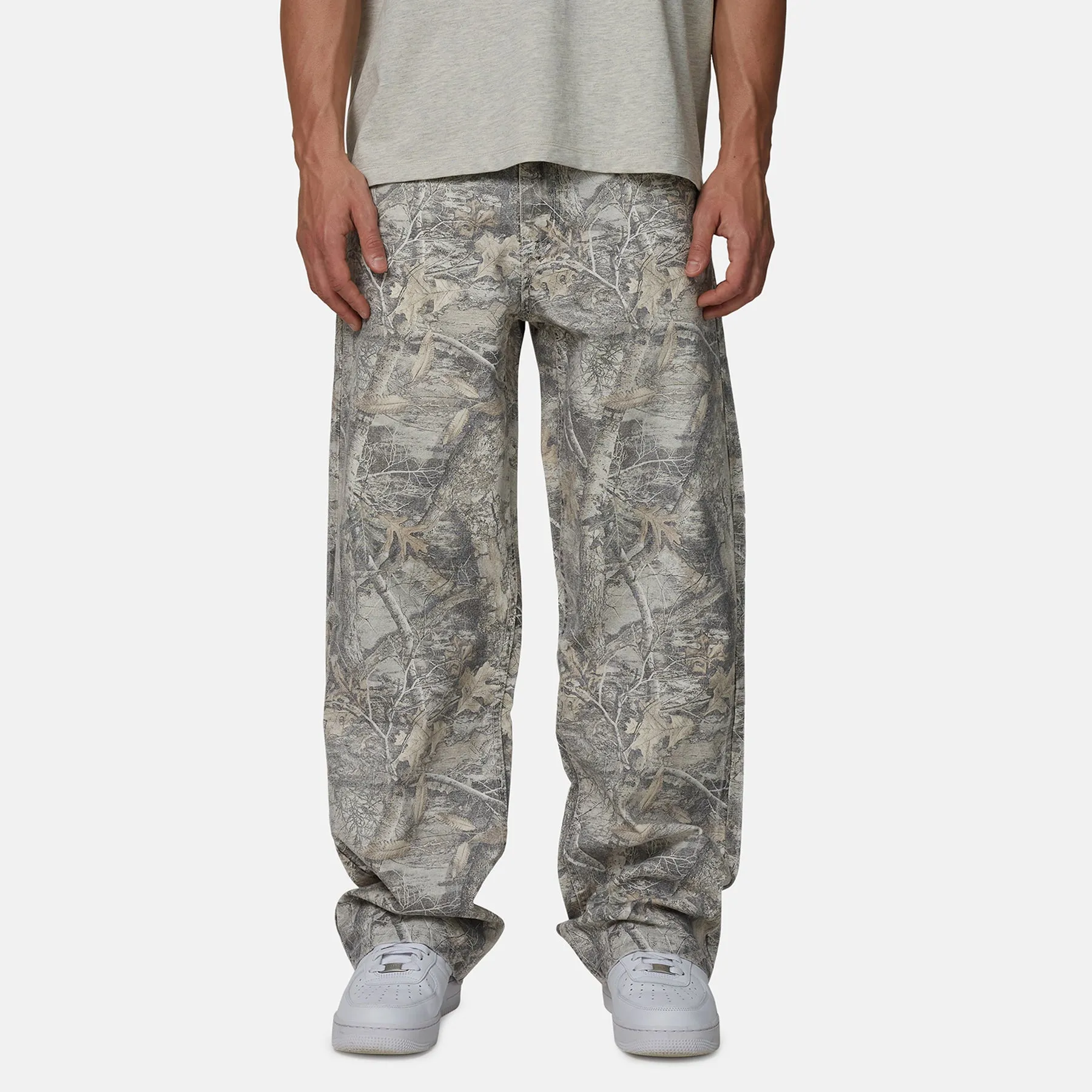Woodland Camo Cream Denim Jeans sold by Good for Nothing
