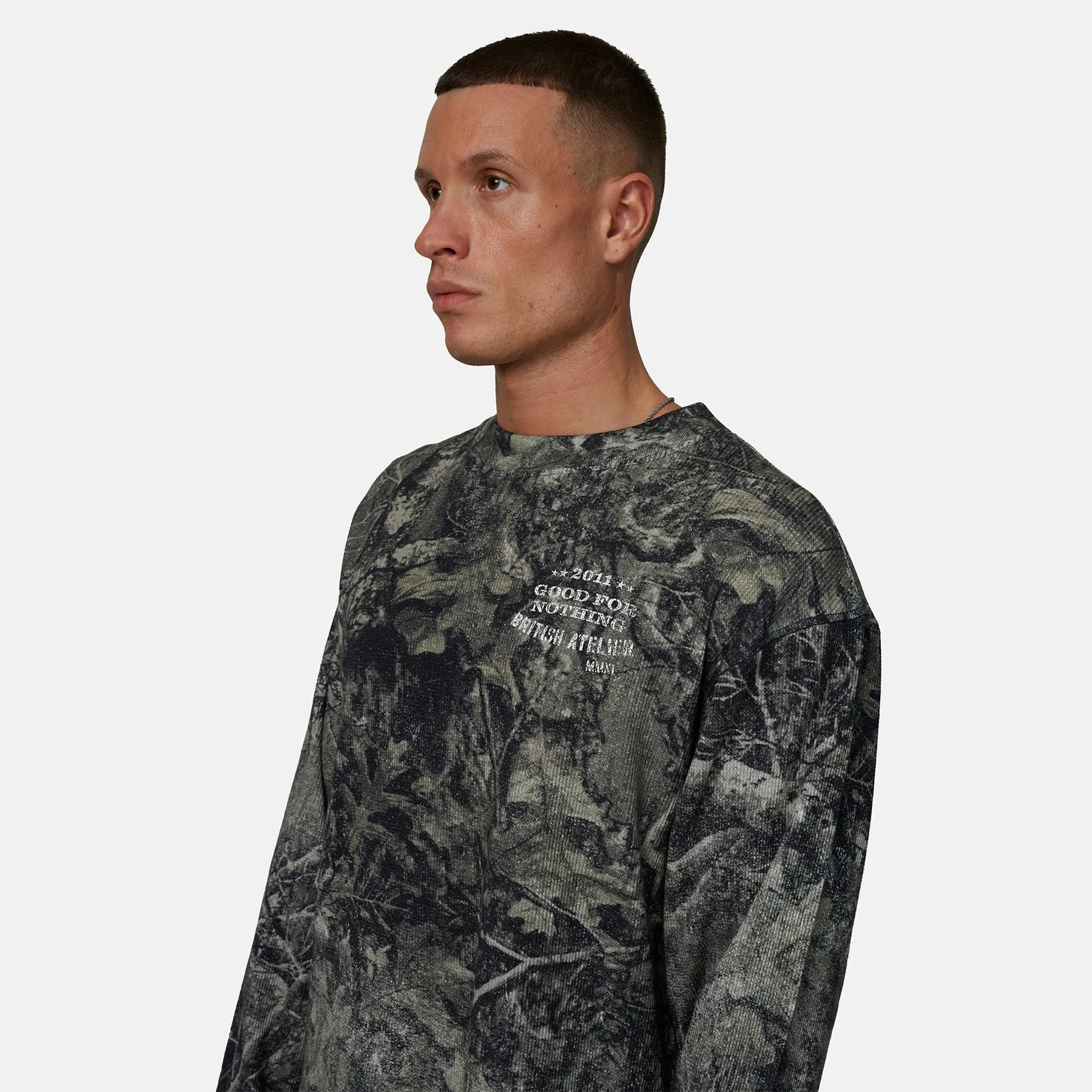 Icarus Waffle Long sleeve Camo T-shirt sold by Good for Nothing product image thumbnail 4
