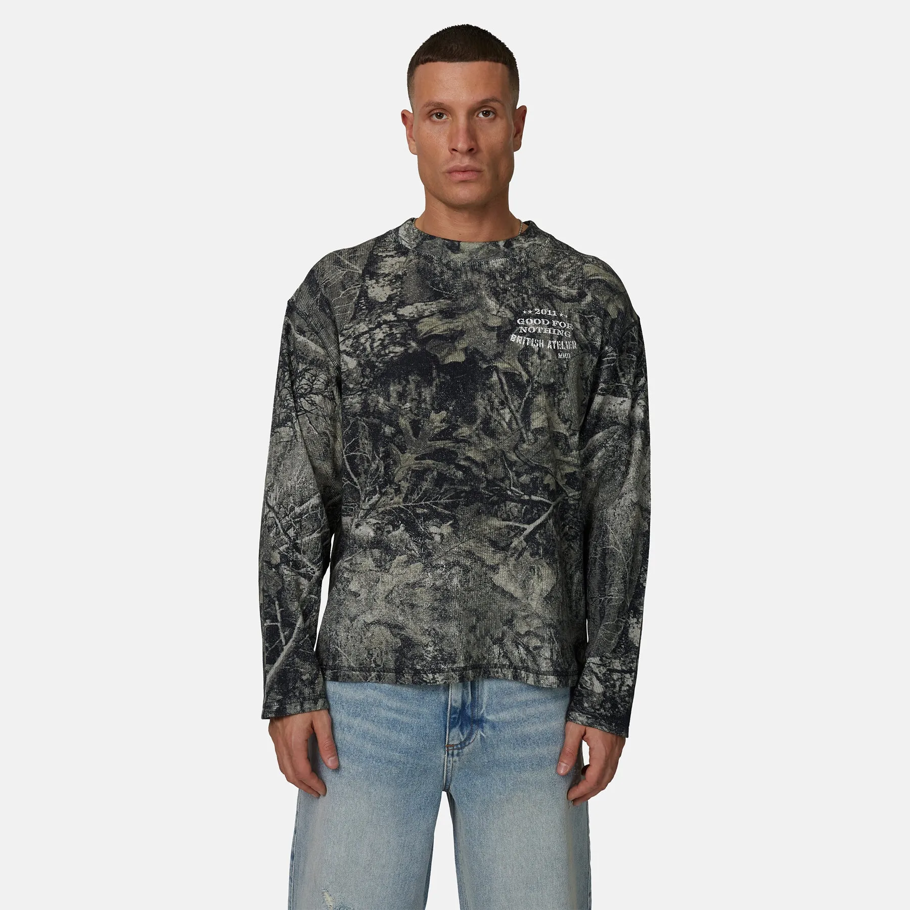 Icarus Waffle Long sleeve Camo T-shirt sold by Good for Nothing product image thumbnail 2