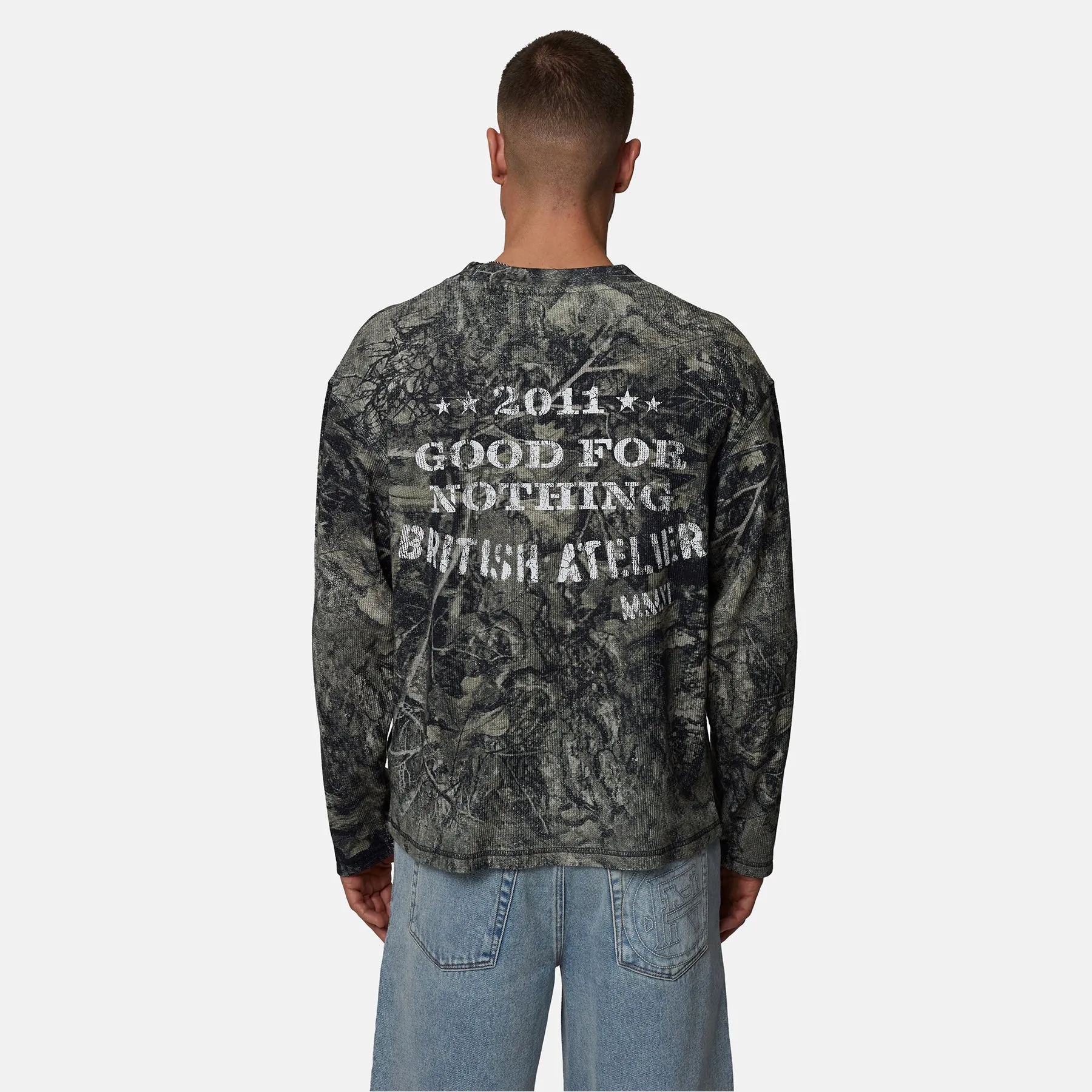 Icarus Waffle Long sleeve Camo T-shirt sold by Good for Nothing