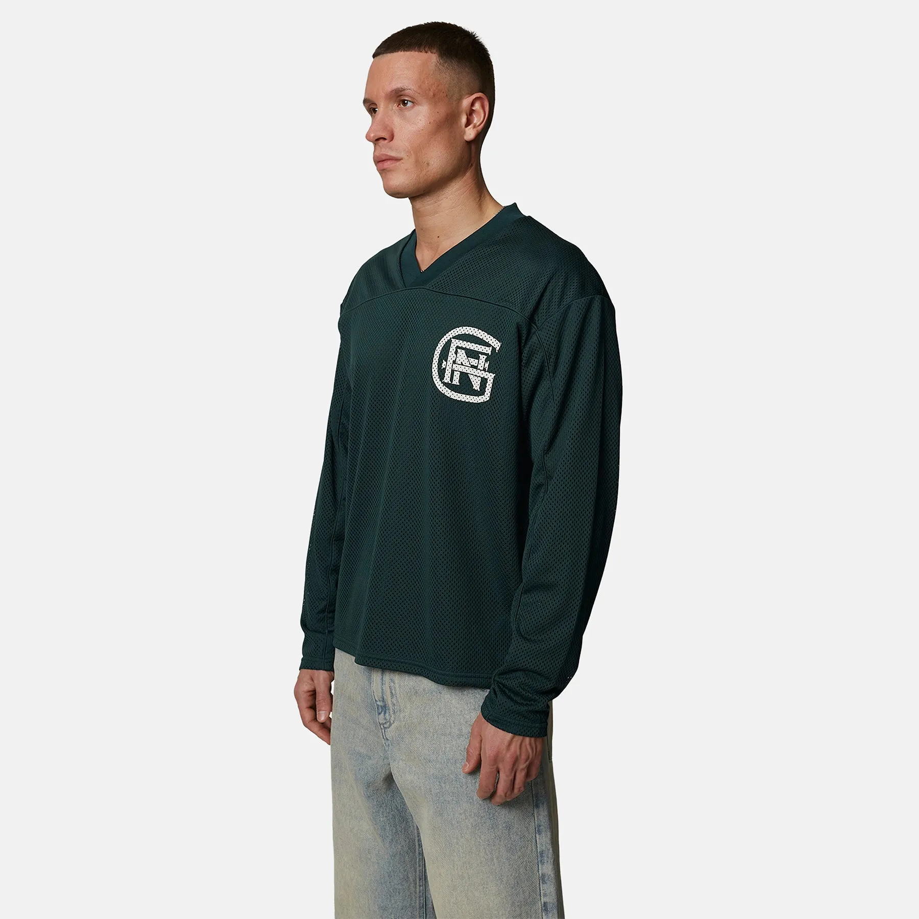 Monogram Mesh Green Longsleeve Boxy Jersey sold by Good for Nothing product image thumbnail 3