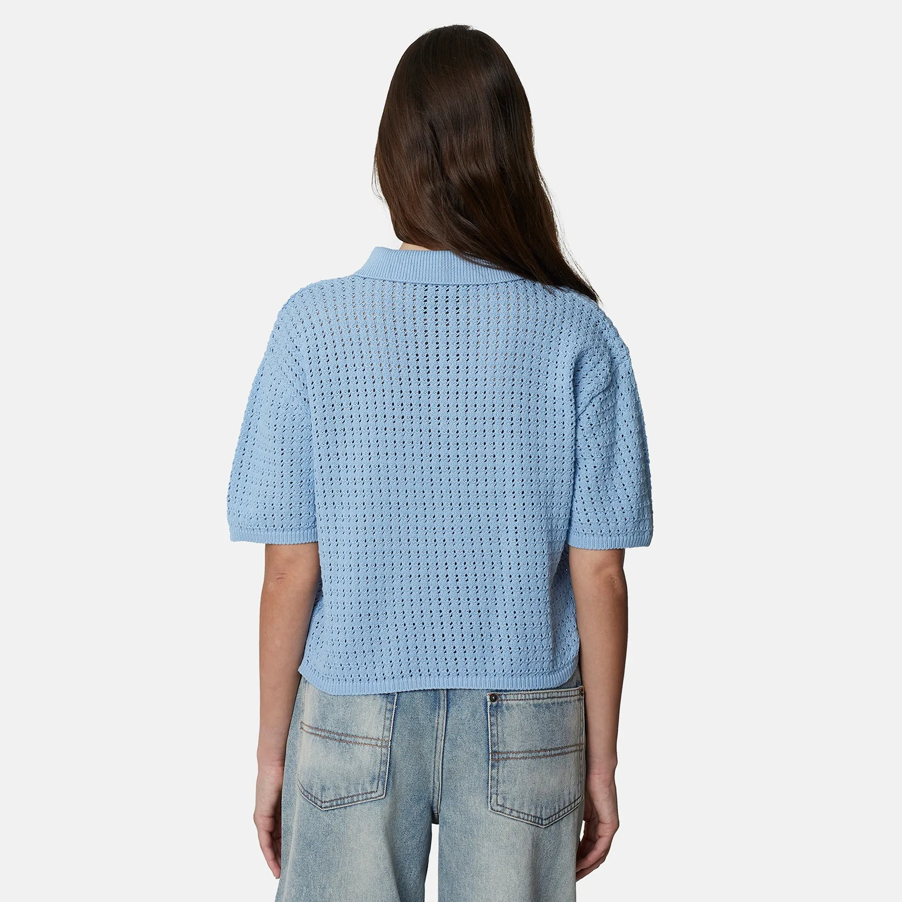 Monogram Knit Blue Polo Shirt sold by Good for Nothing product image thumbnail 4