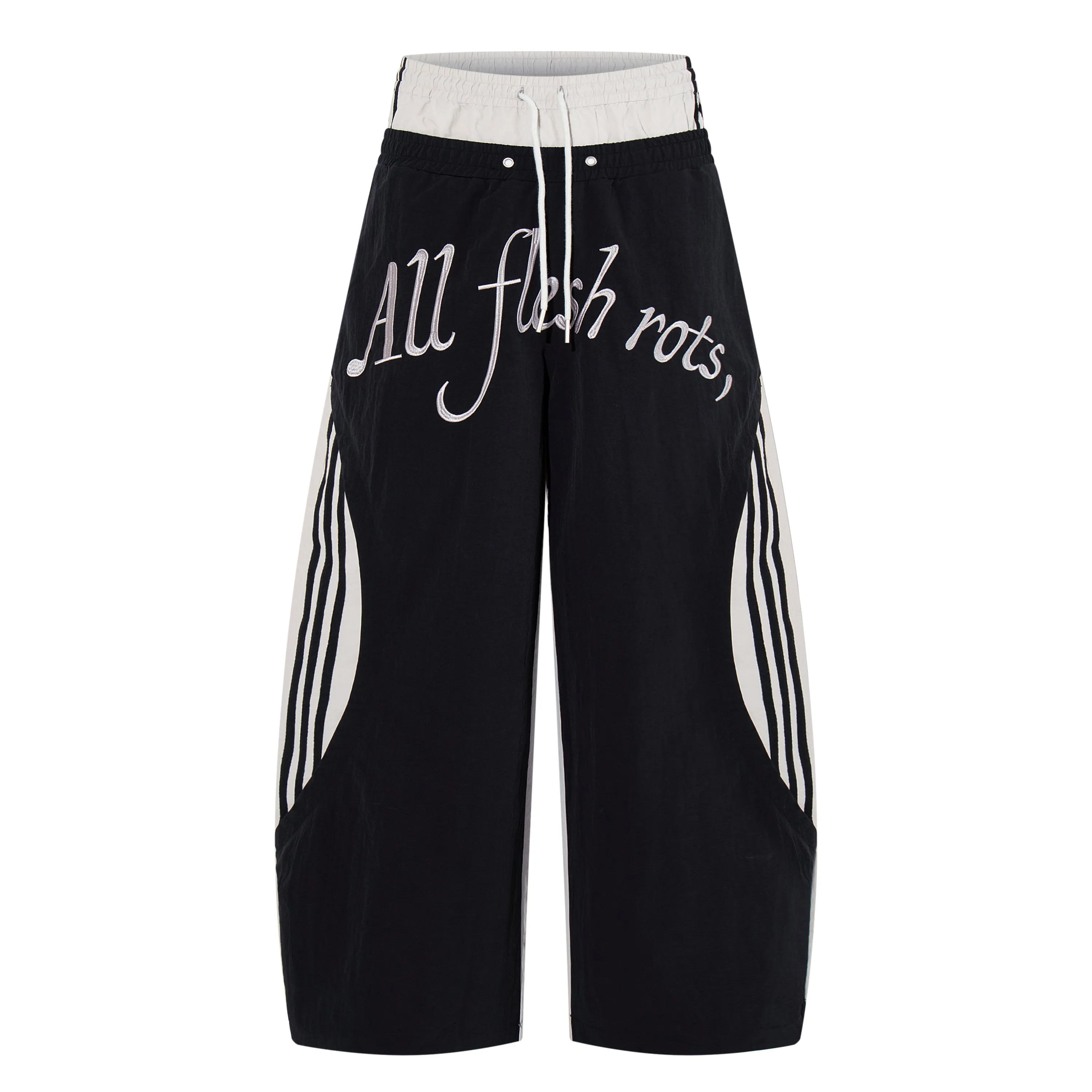 Omirad Script Graphic Wide-Leg Track Pants sold by Omirad product image thumbnail 2