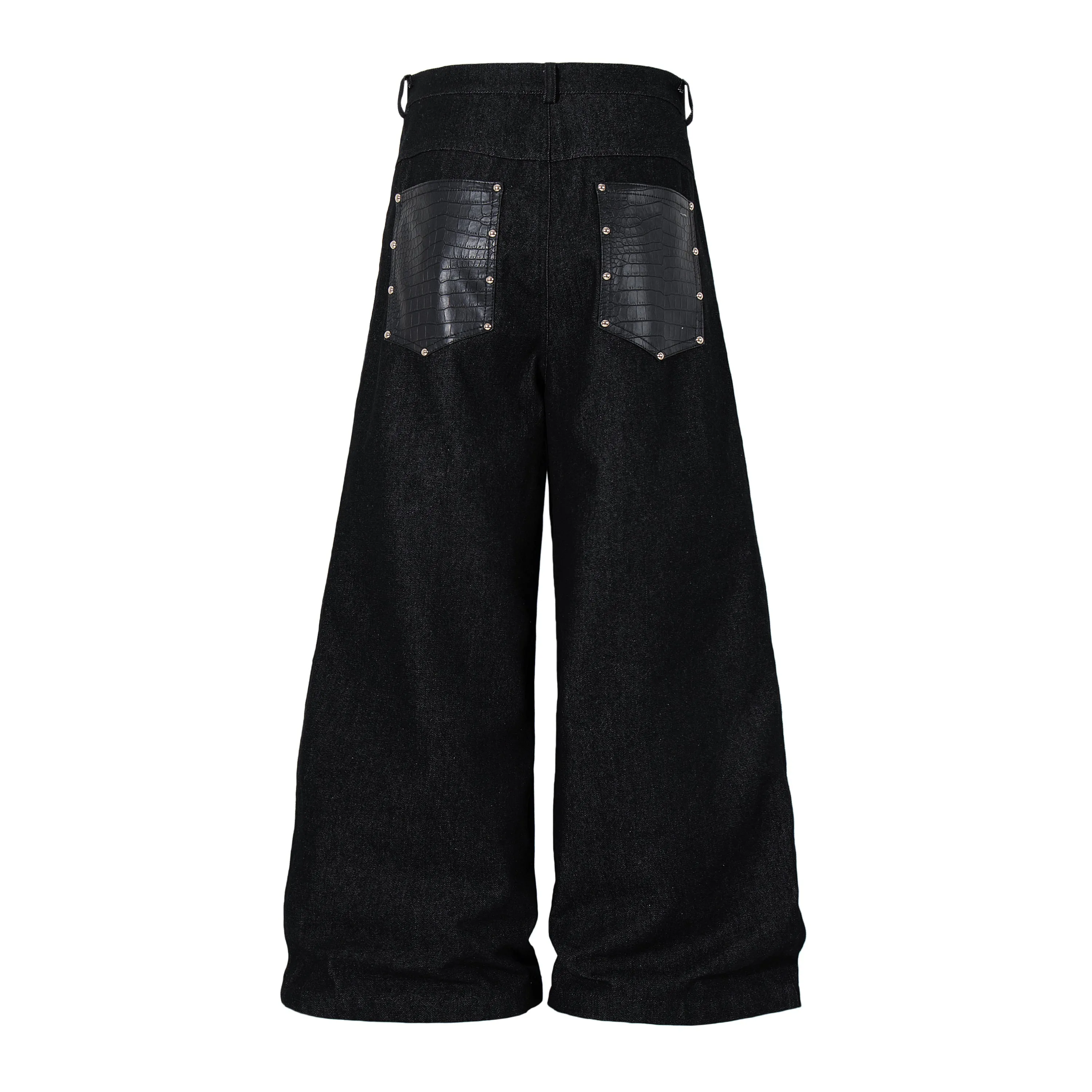 Omirad Panel-Detail Wide Leg Denim Pants sold by Omirad product image thumbnail 4