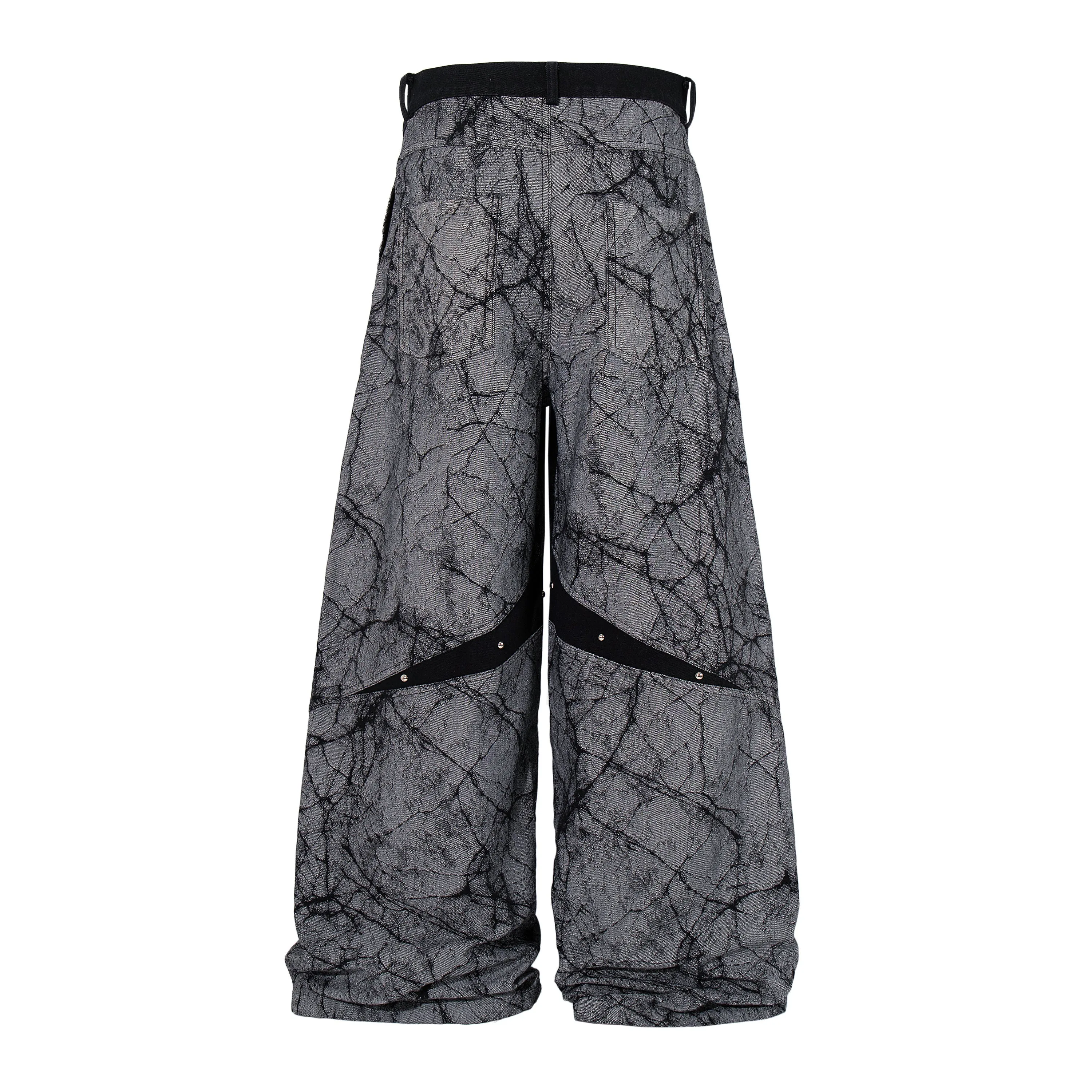 Omirad Graphic Panel Wide Leg Denim Pants sold by Omirad product image thumbnail 4