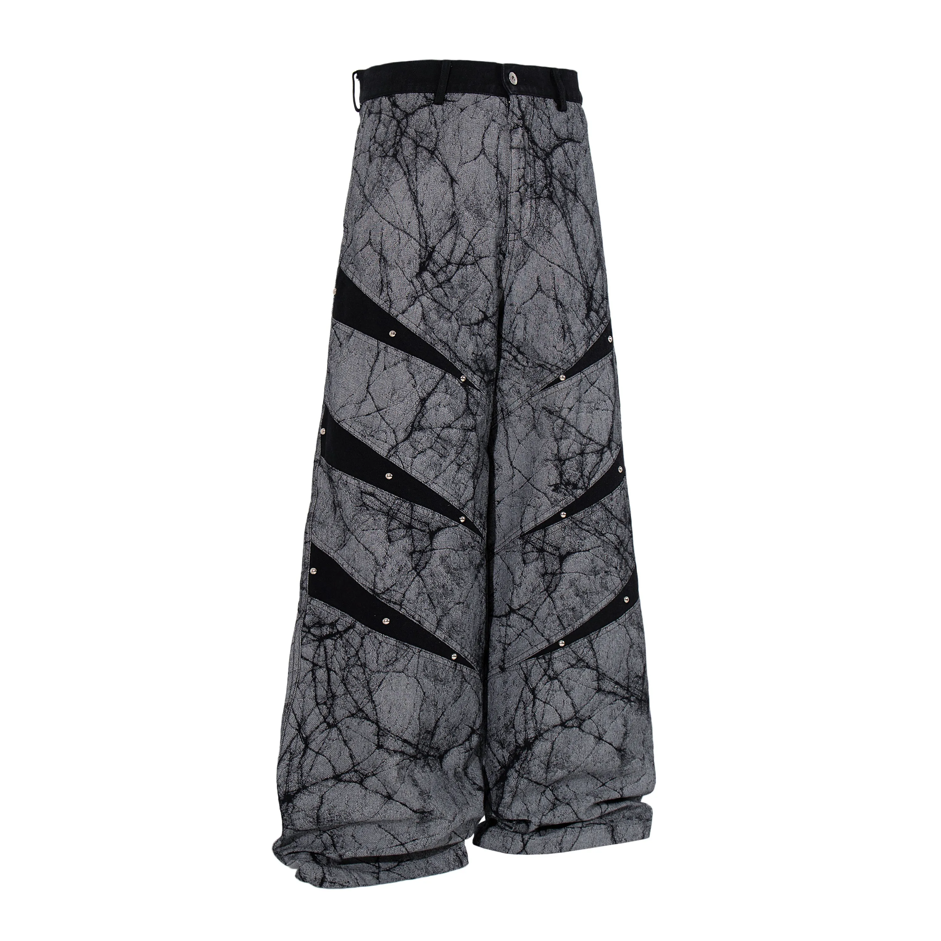 Omirad Graphic Panel Wide Leg Denim Pants sold by Omirad product image thumbnail 3