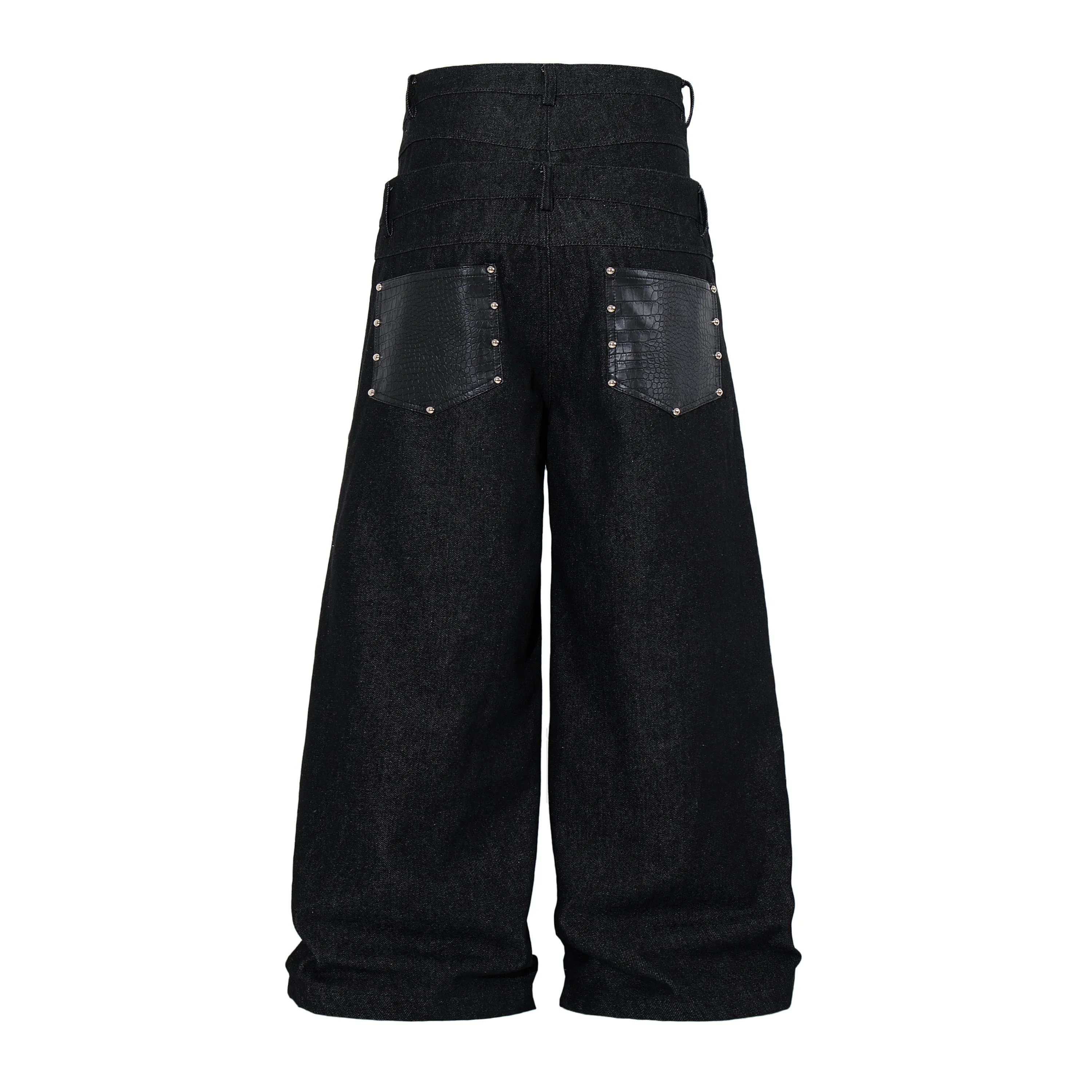 Omirad Wide Leg Button Fly Denim Pants sold by Omirad product image thumbnail 4