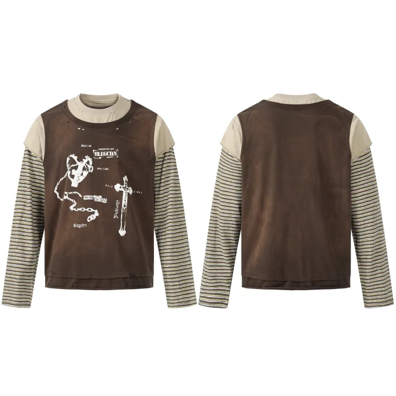 Omirad Layered Long Sleeve Graphic T-Shirt made by Omirad