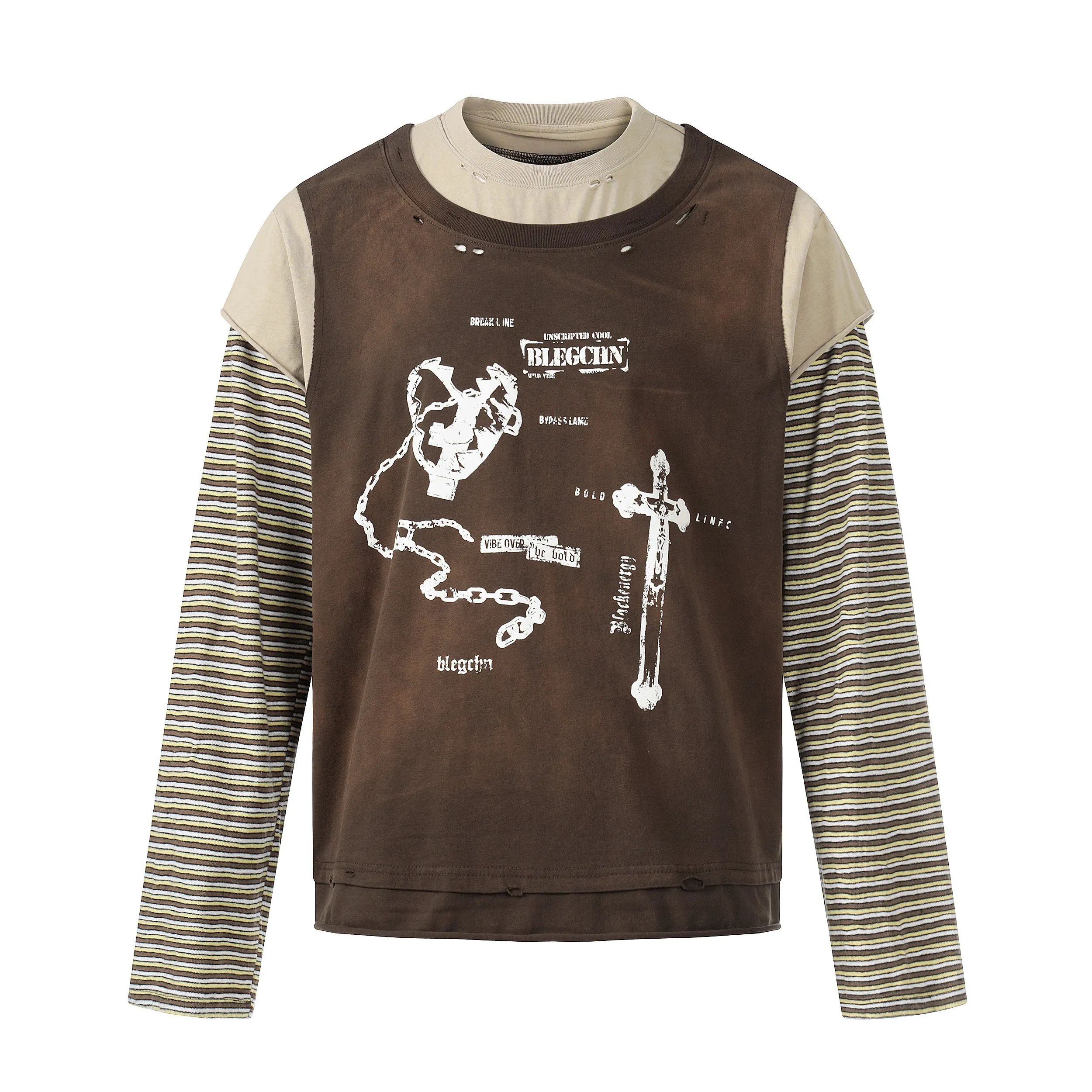 Omirad Layered Long Sleeve Graphic T-Shirt sold by Omirad product image thumbnail 2