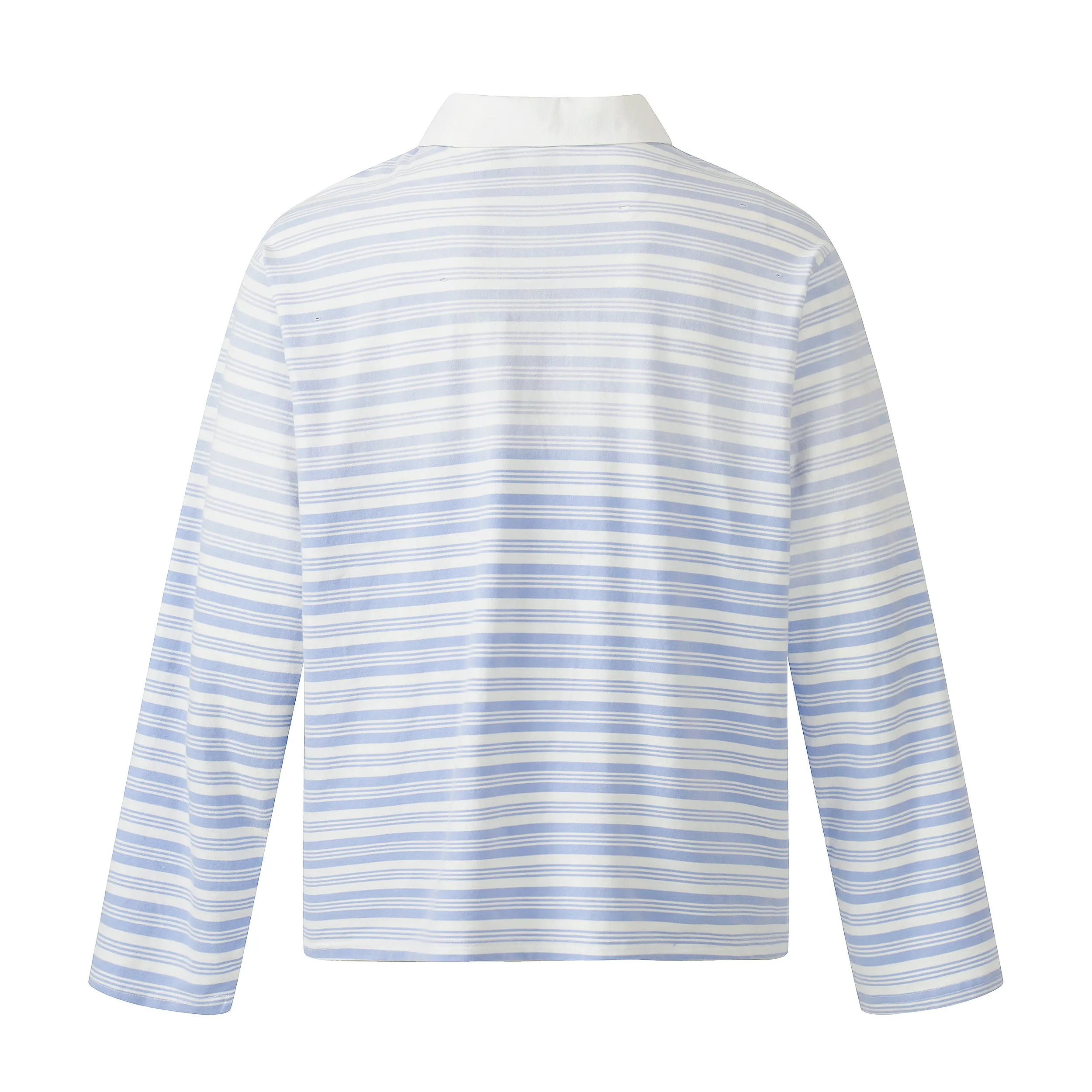 Omirad Striped Long Sleeve Polo Shirt sold by Omirad product image thumbnail 3