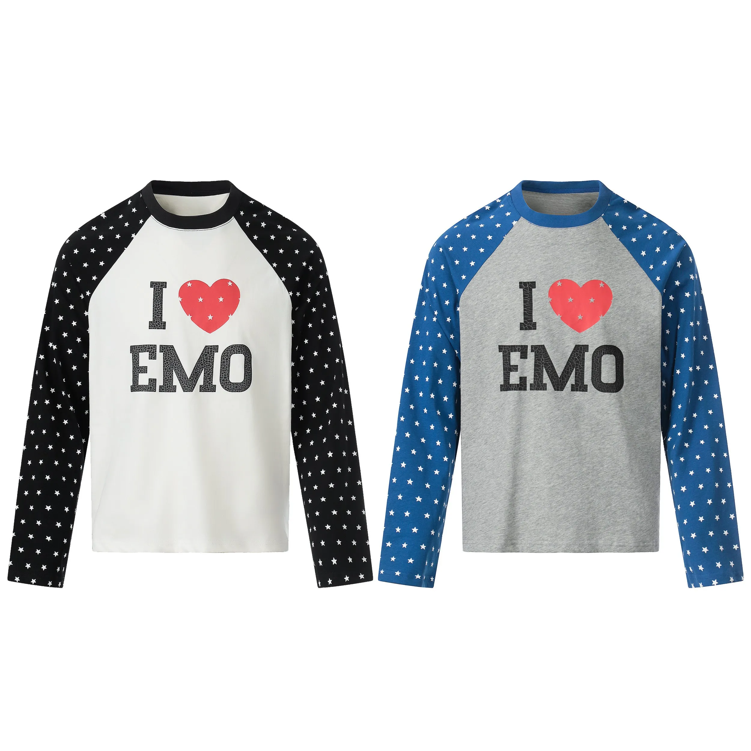 Omirad “I ♥ EMO” Raglan Long Sleeve Tee sold by Omirad