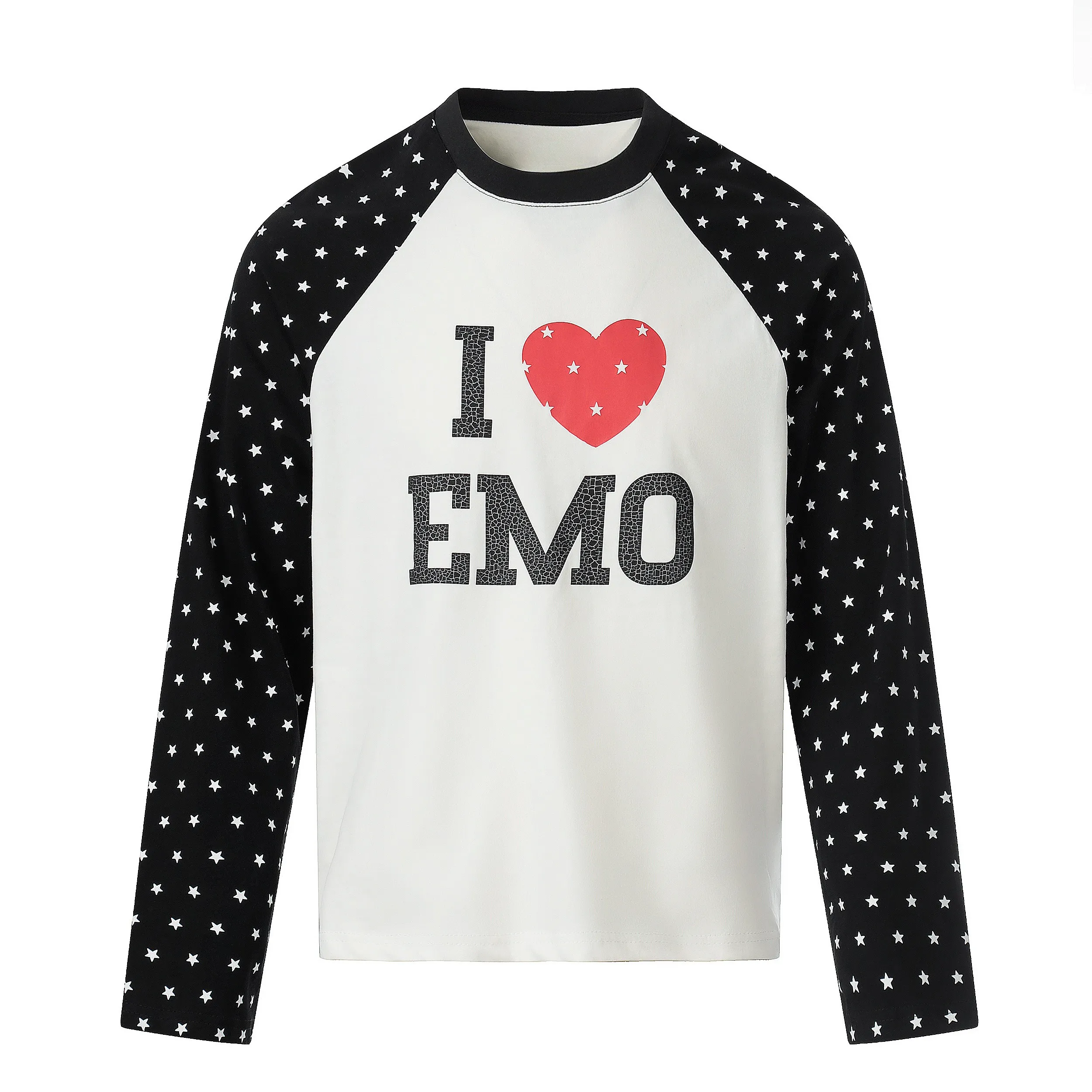 Omirad “I ♥ EMO” Raglan Long Sleeve Tee sold by Omirad product image thumbnail 2