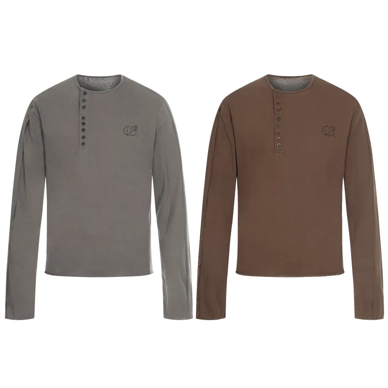 Omirad Classic Henley Long Sleeve Tee made by Omirad