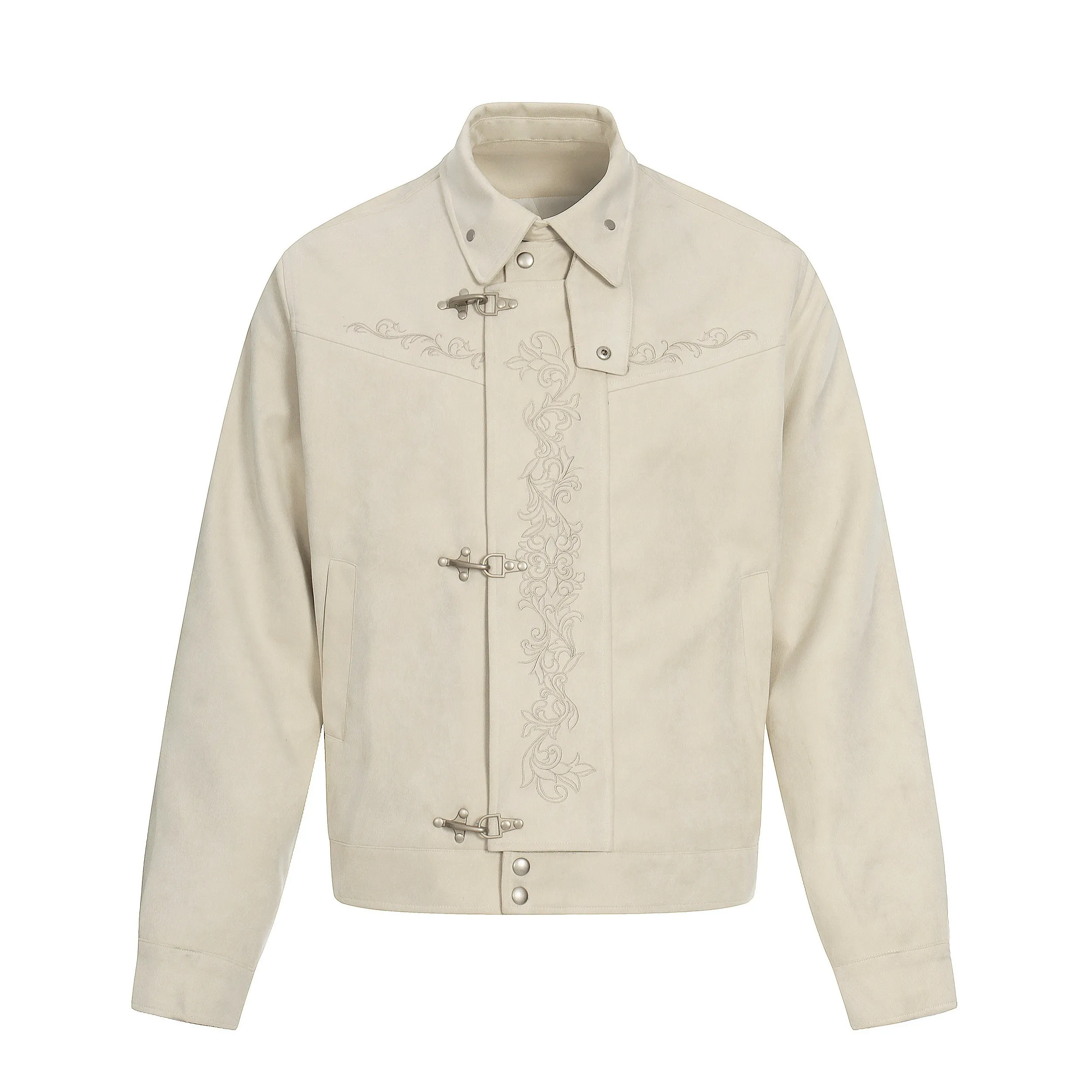 Omirad Toggle-Closure Embroidered Jacket sold by Omirad product image thumbnail 3