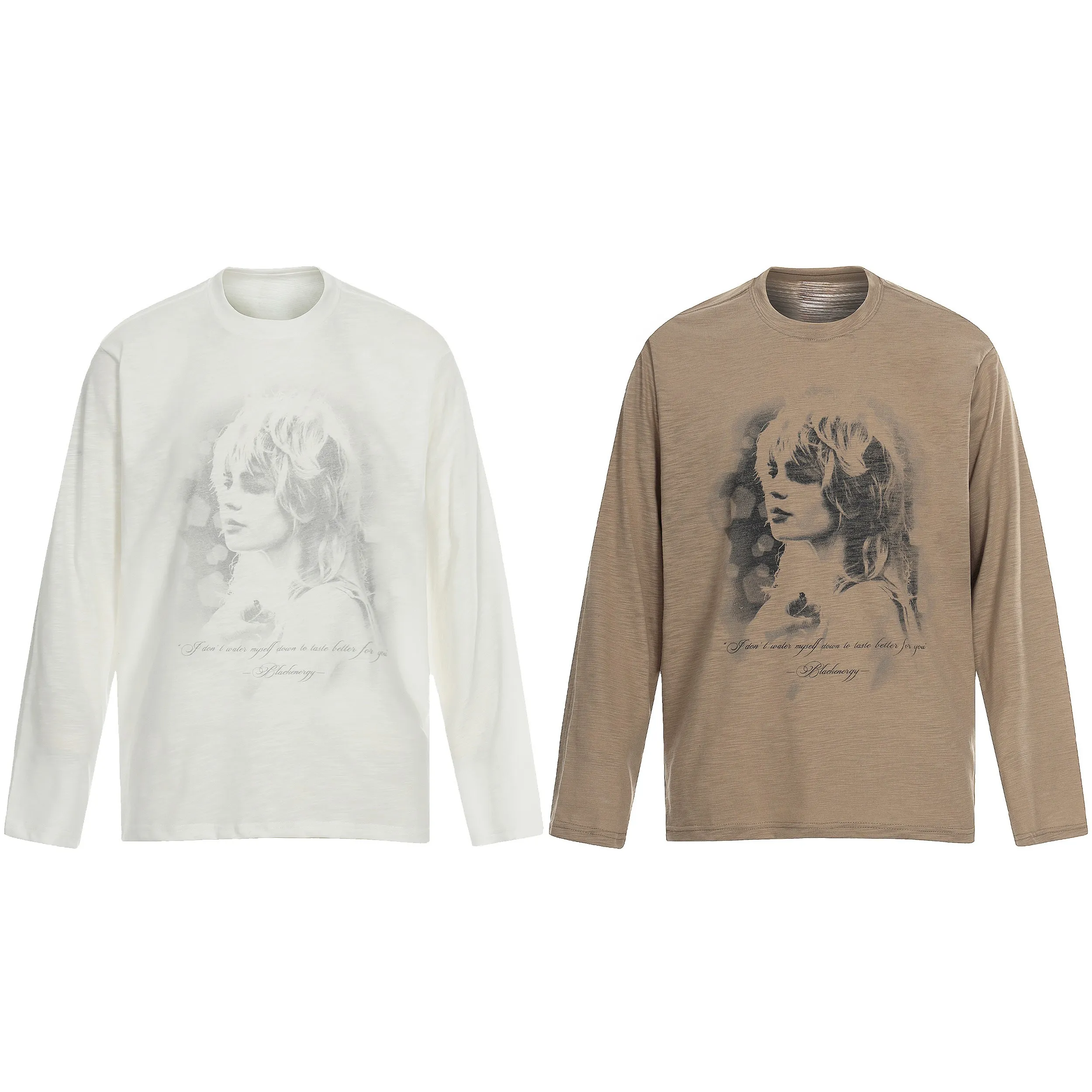 Omirad Vintage Portrait Graphic Long Sleeve Tee sold by Omirad